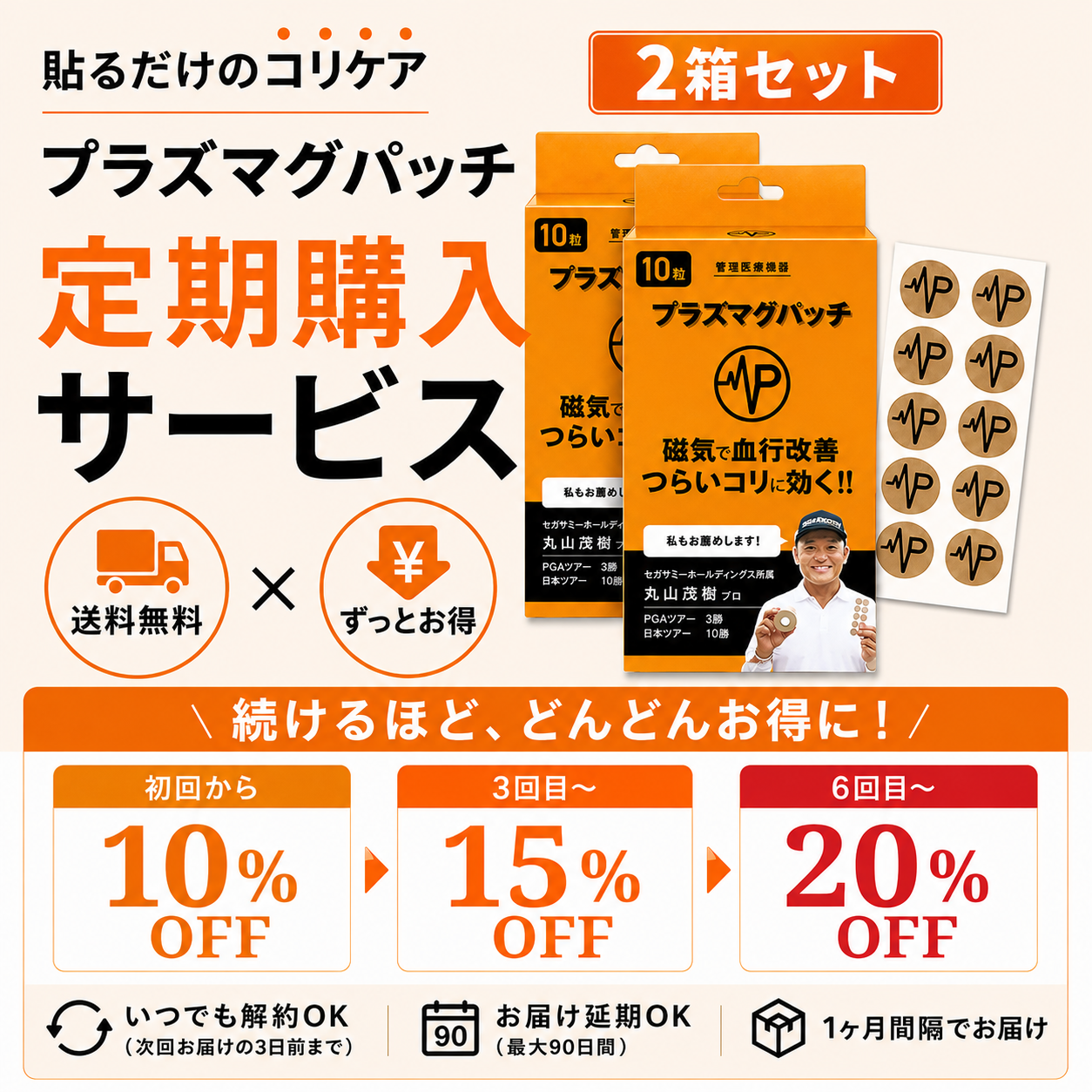 【定期便】管理医療機器 プラズマグパッチ 10粒(2箱)